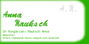 anna mauksch business card